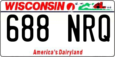 WI license plate 688NRQ