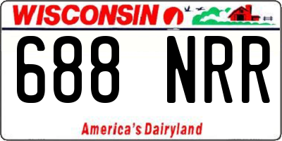 WI license plate 688NRR