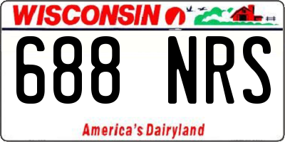 WI license plate 688NRS