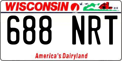 WI license plate 688NRT