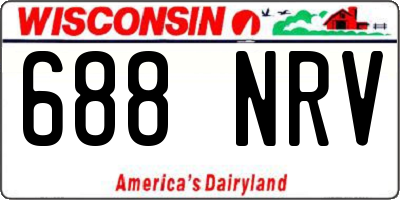WI license plate 688NRV