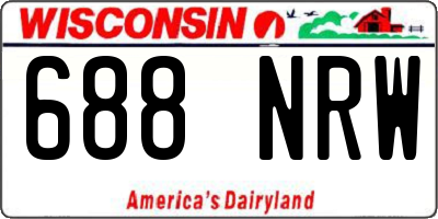 WI license plate 688NRW