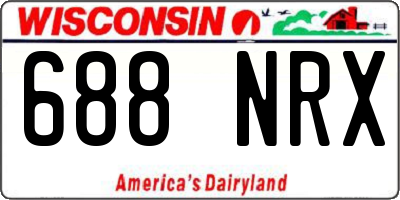 WI license plate 688NRX