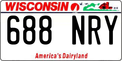 WI license plate 688NRY