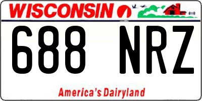 WI license plate 688NRZ
