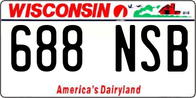 WI license plate 688NSB
