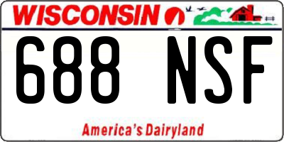 WI license plate 688NSF