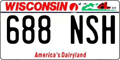 WI license plate 688NSH