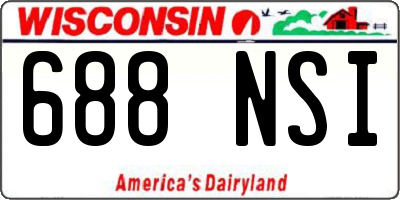 WI license plate 688NSI