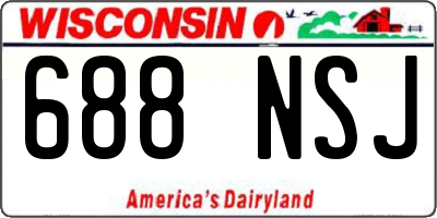 WI license plate 688NSJ