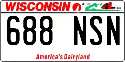WI license plate 688NSN