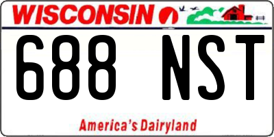 WI license plate 688NST