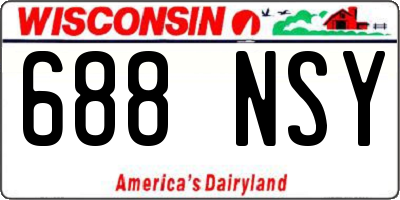 WI license plate 688NSY