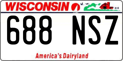 WI license plate 688NSZ