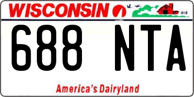 WI license plate 688NTA