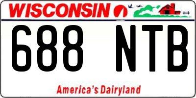WI license plate 688NTB