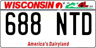 WI license plate 688NTD