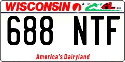 WI license plate 688NTF