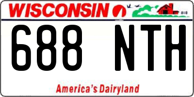 WI license plate 688NTH