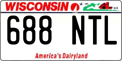 WI license plate 688NTL