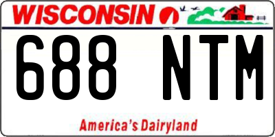 WI license plate 688NTM