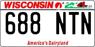 WI license plate 688NTN