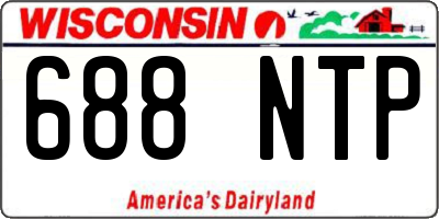 WI license plate 688NTP