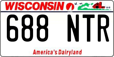 WI license plate 688NTR
