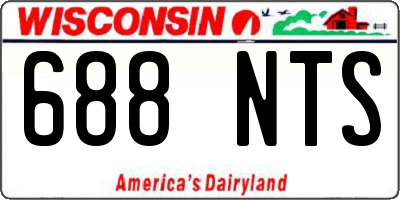 WI license plate 688NTS