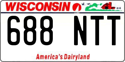WI license plate 688NTT