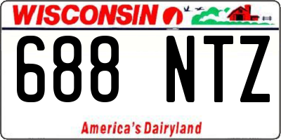 WI license plate 688NTZ