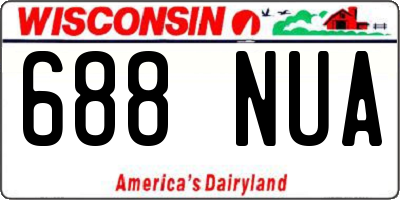 WI license plate 688NUA