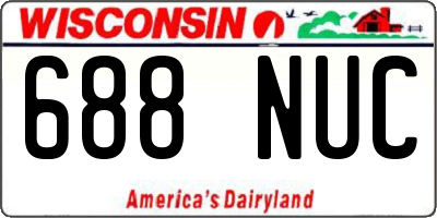 WI license plate 688NUC