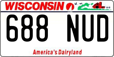 WI license plate 688NUD