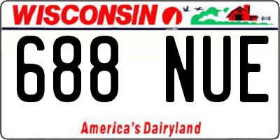 WI license plate 688NUE