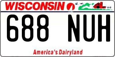 WI license plate 688NUH
