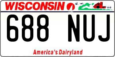 WI license plate 688NUJ