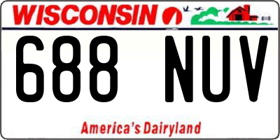 WI license plate 688NUV
