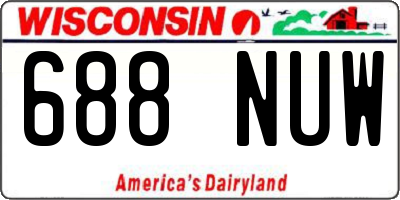 WI license plate 688NUW
