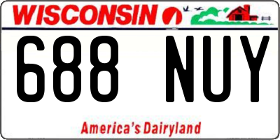 WI license plate 688NUY