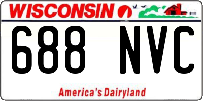 WI license plate 688NVC