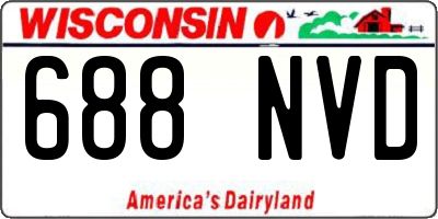 WI license plate 688NVD