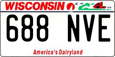 WI license plate 688NVE