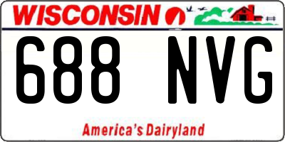 WI license plate 688NVG