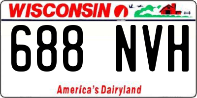 WI license plate 688NVH