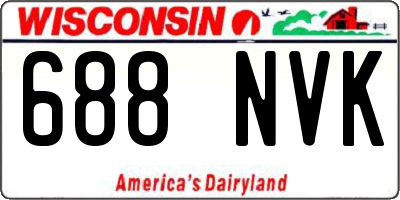 WI license plate 688NVK