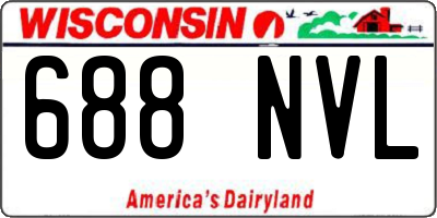 WI license plate 688NVL
