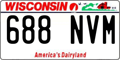 WI license plate 688NVM