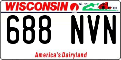 WI license plate 688NVN