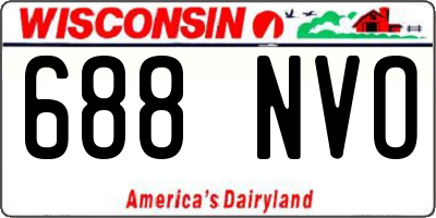 WI license plate 688NVO